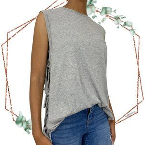 Helmut Lang grey tie side tank top size small